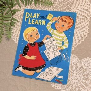 Vintage 1960s Play And Learn Children’s Coloring Book